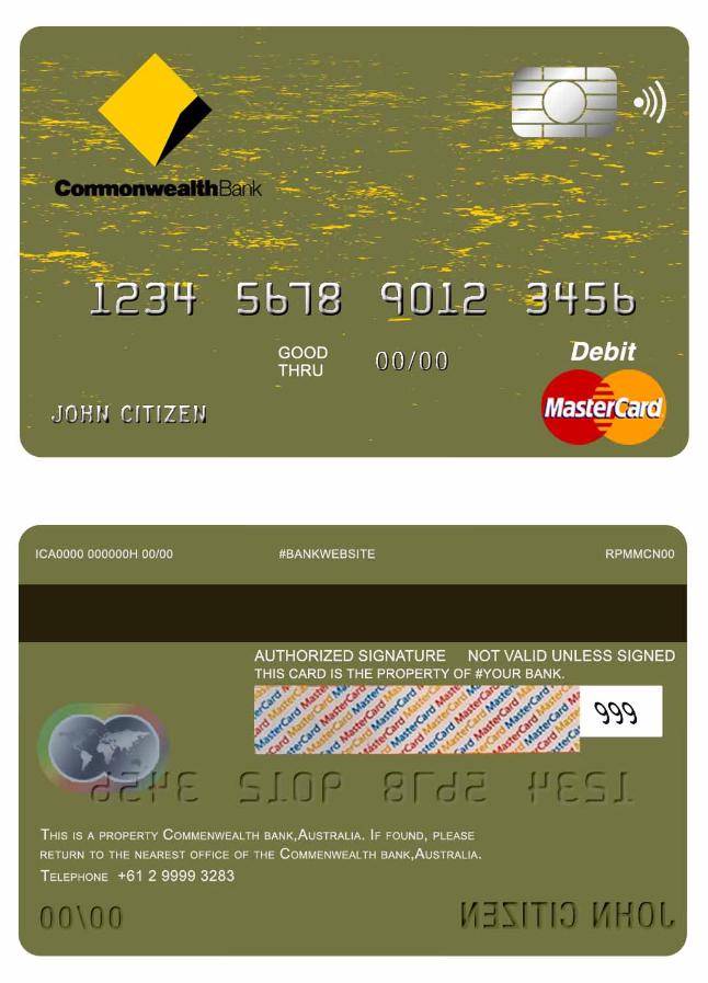 Australia Commonwealth bank mastercard